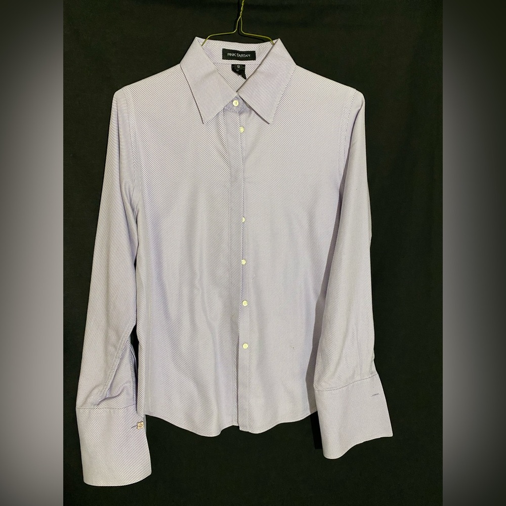 Pink Tartan- women’s dress shirt with cuff links - Picture 5 of 5